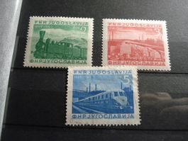 Set Jugoslawien 1949 **/o, 100 Jahre Eisenbahn