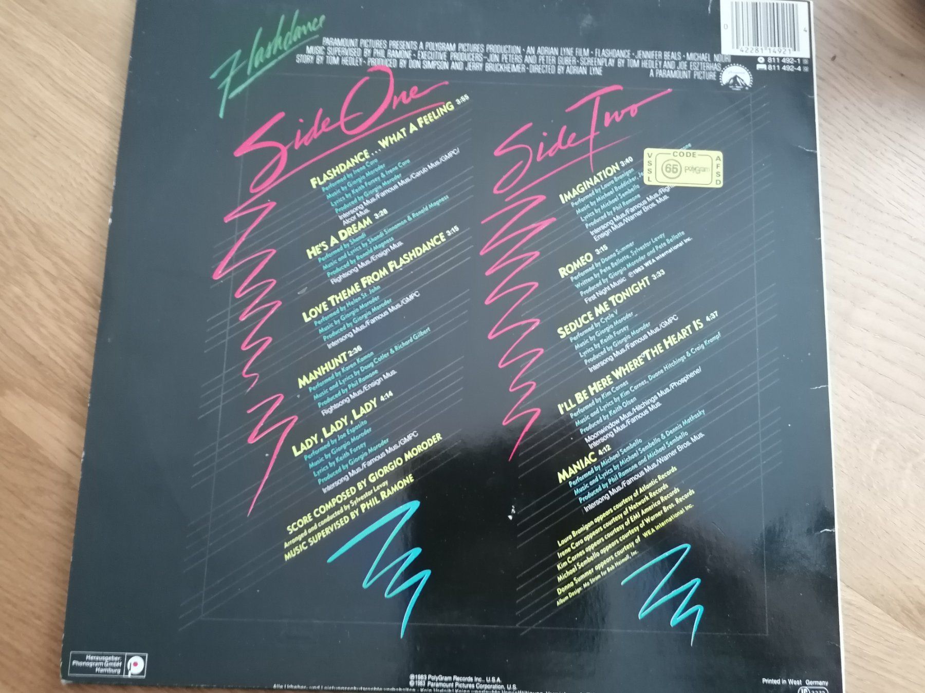 Dischi in vinile: LP Flashdance OST Vinyl – Usato da Basel venduto da vintagecollector 2