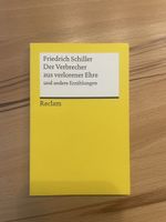 Friedrich Schiller Der Verbrecher aus verlorener Ehre Reclam