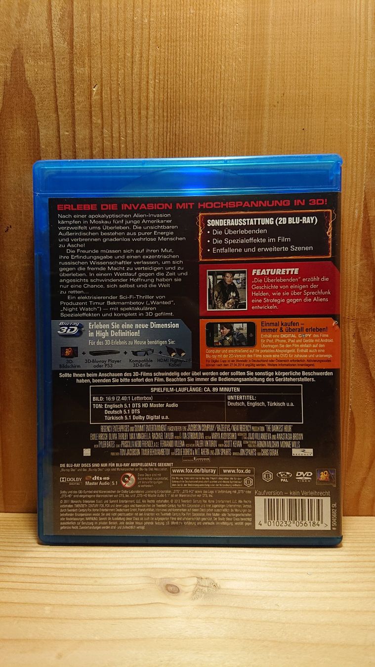 Tutti i DVDs: DARKEST HOUR in 3D und 2D Blu-Ray – Usato da Wilderswil venduto da Exebub 1