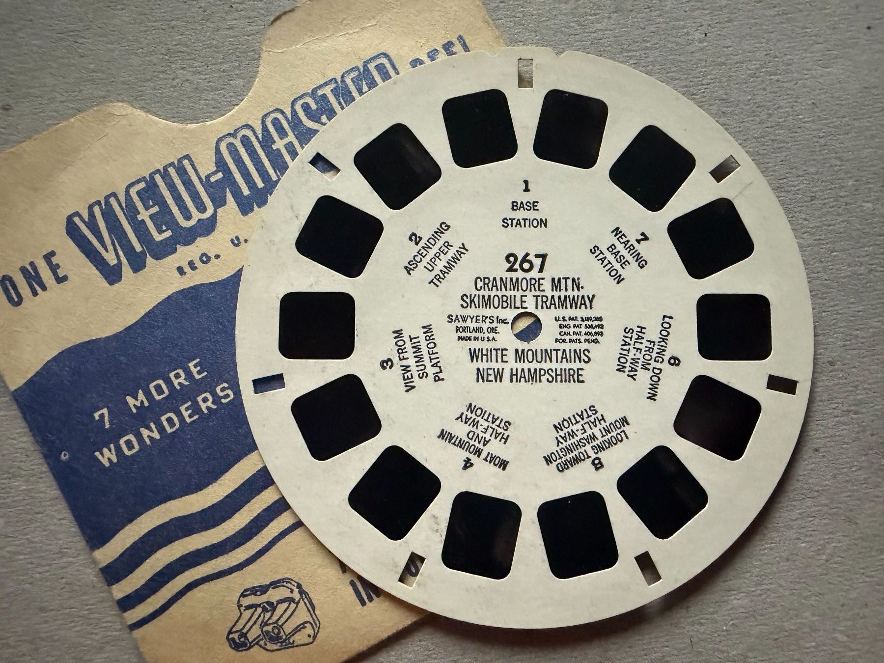 View-master Giocattoli: View-Master 3D: Nr. 267 CRANMORE MTN.SKIMOBILE TRAMWAY – Usato da Tegerfelden venduto da siebenmacky 2