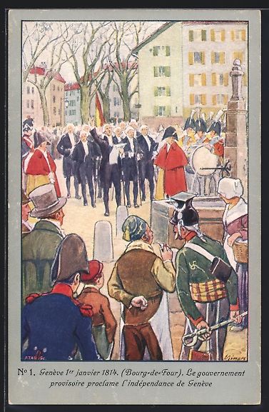 Cartoline postali: Genève, Bour-de-Four, Le gouvernement p – Usato da Berlin venduto da bartko-reher