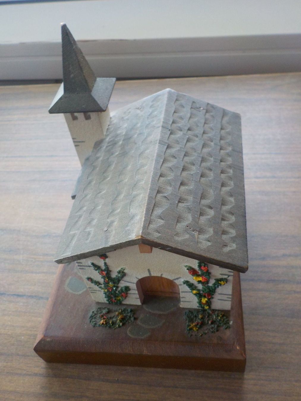 Carillon: Spieldose Erzgebirge Holz "Kirche" – Usato da Mörschwil venduto da antiksalon 7