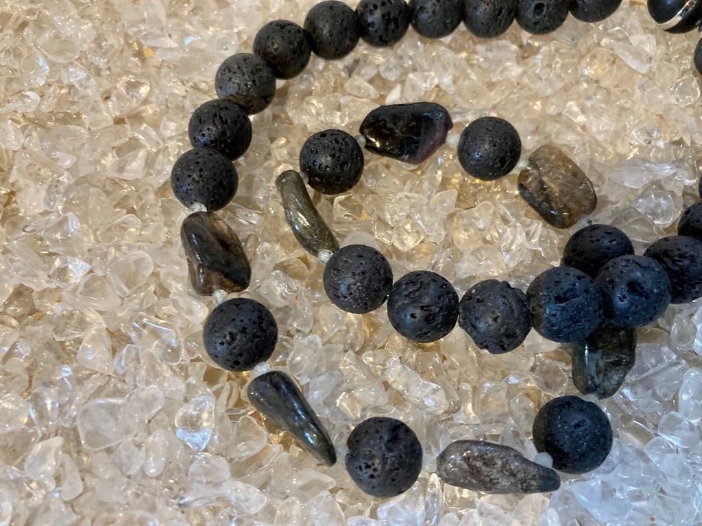 Ketten: Halskette - Turmalin/Lava/Prehnit – Neu (gemäss Beschreibung) aus Biberist von tl-schmuck 1