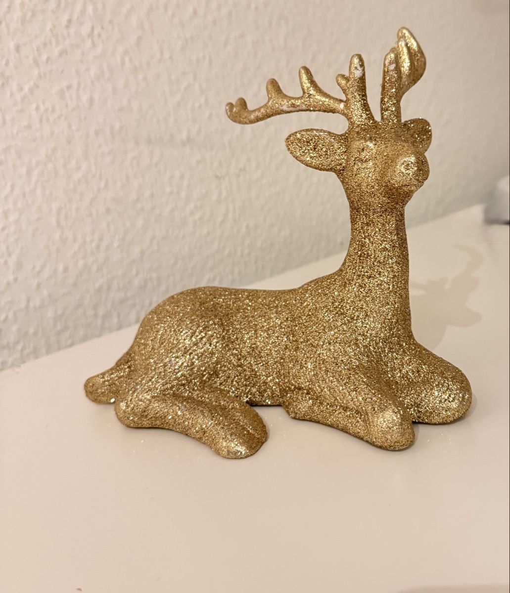Figuren: Goldener Deko-Hirsch, glitzernd – Gebraucht aus Zürich von lea_m58x 1