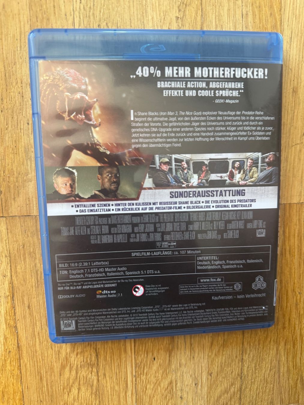 Tous les DVDs: PREDATOR UPGRADE. (BLU-RAY) – D'occasion à Basel par san_2qlq 1