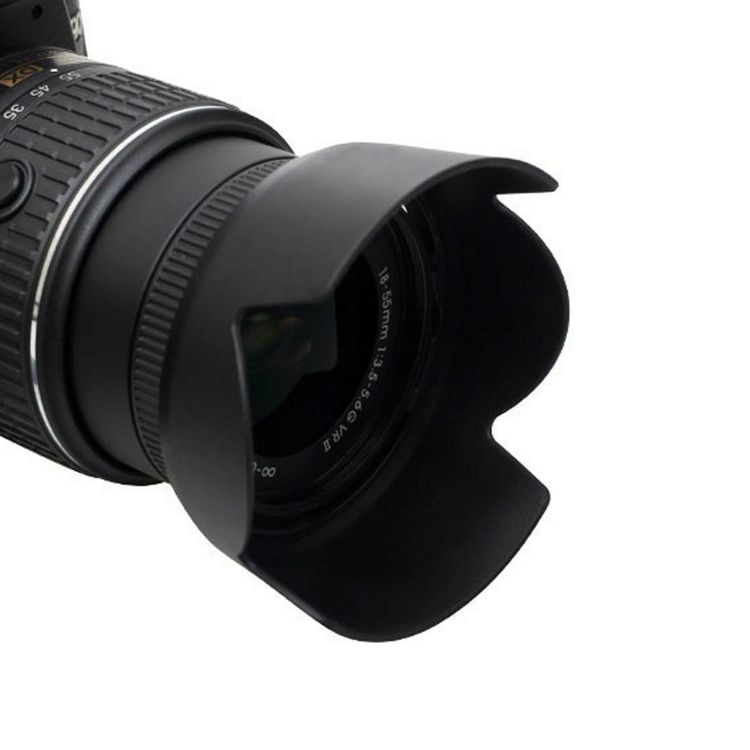 HB-69 Gegenlichtblende Für Nikon AF-S DX 18-55mm F/3.5-5.6G VR II Objektiv – ABS, Schwarz, Verbessert Bildqualität & Schützt Objektiv