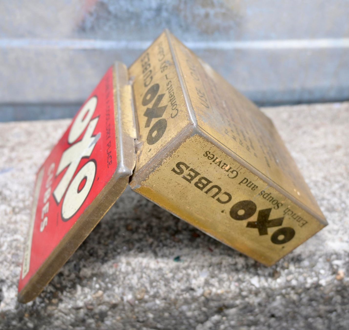 Barattoli: Vintage Blechdose OXO CUBE Strengthens Every Dish – Usato da Pfaffhausen venduto da mono_rec 5
