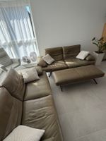 Auswanderungs-Sale bis 27.8! Leder-Sofas (2x Sofa + Hocker)