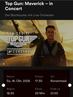 4 Tickets 1. Balkon 1. Reihe für TOP GUN Maverick in Concert