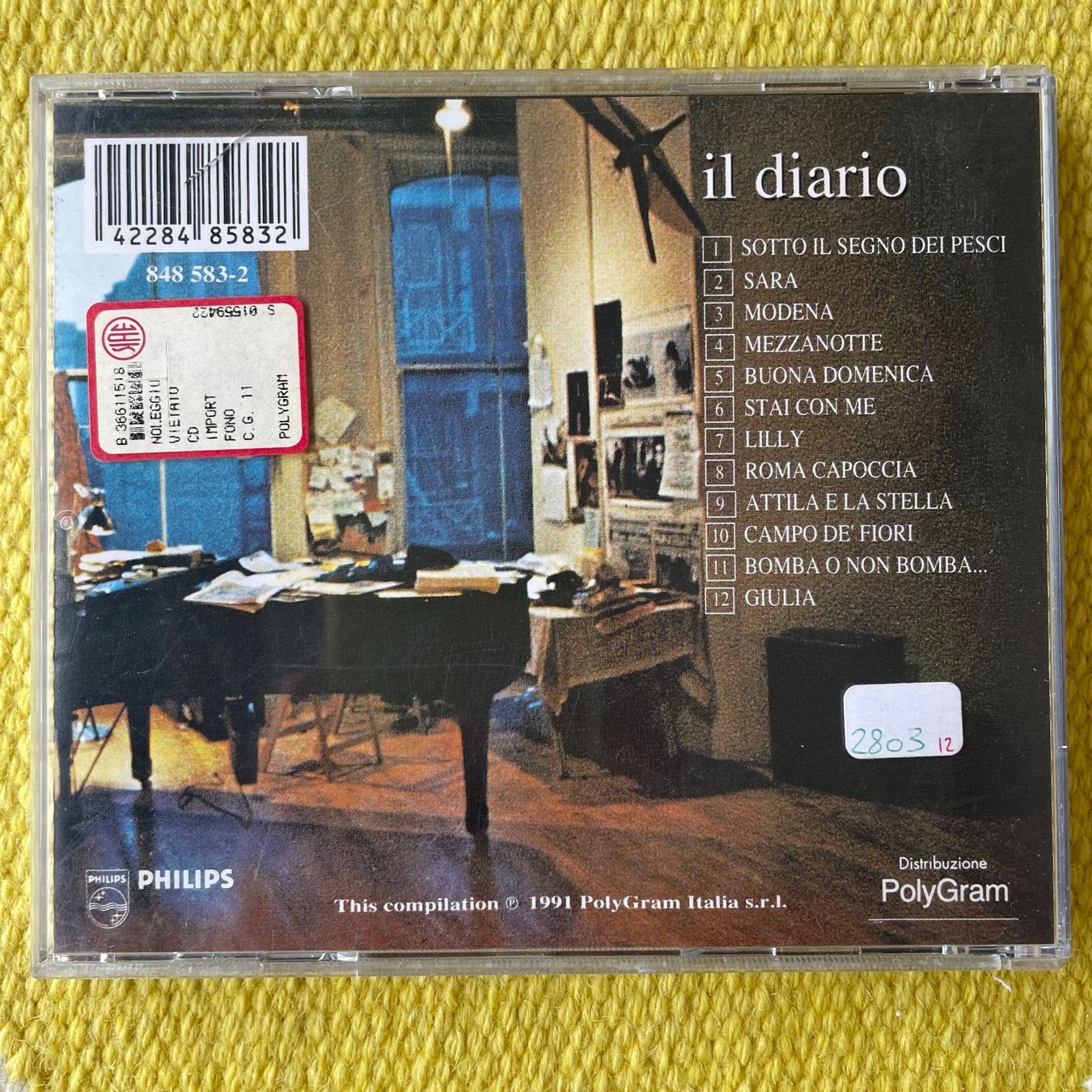 CDs: ANTONELLO VENDITTI-IL DIARIO – Gebraucht aus Rorschacherberg von CD-Roli 1