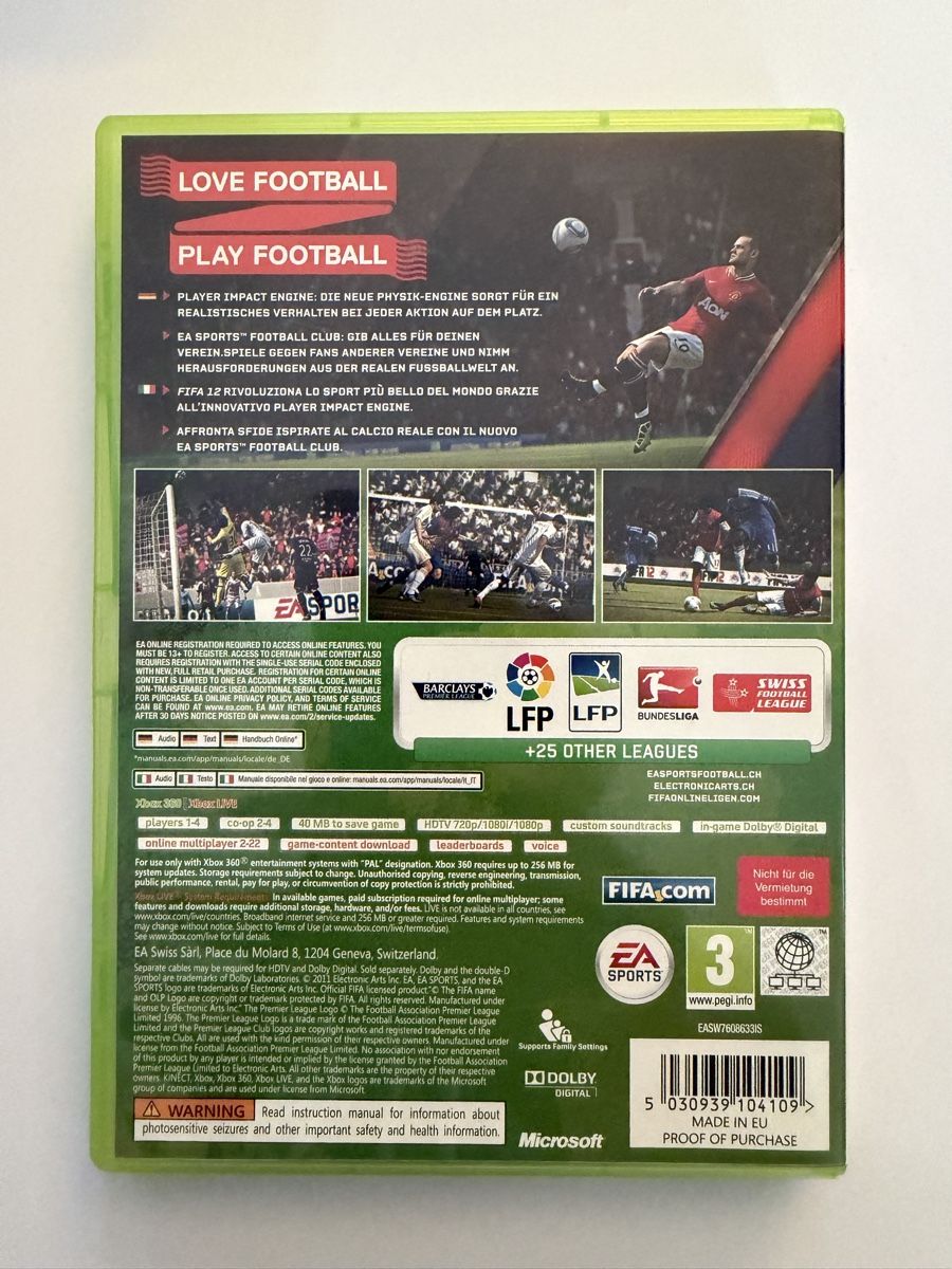 Microsoft Spiele: Fifa 12 Xbox 360 Game – Gebraucht aus Hendschiken von Jamie2006 1