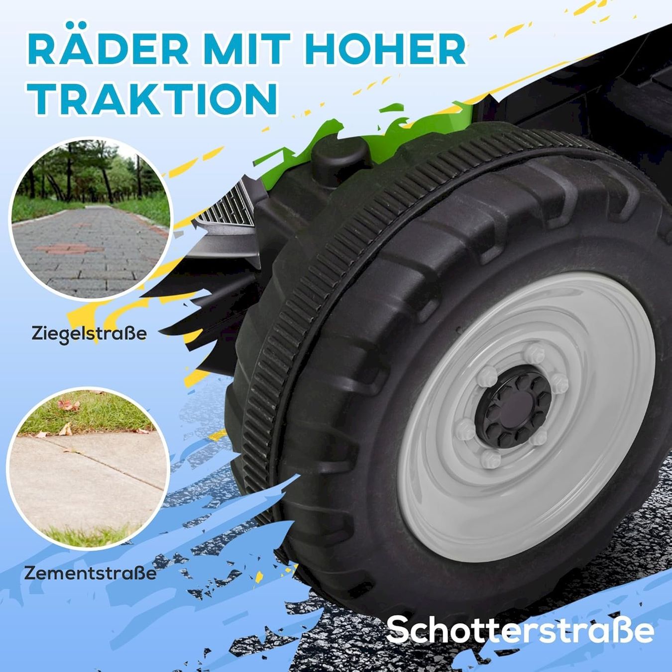 Veicoli per bambini: HOMCOM Elektrischen Kinder-Traktor Grün – Nuovo e nell'imballaggio originale da Bottighofen venduto da zaap 8