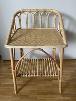 Retro Rattan Beistelltisch/Pflanztisch, 60cm hoch!