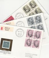 SBK 553 - 555 im 4er-Block FDC Bern Welpostverein