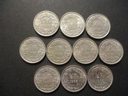 10 x 50 Rp 1957-8-9-60-1-2-3-4-5-6- Superbes pièces Top