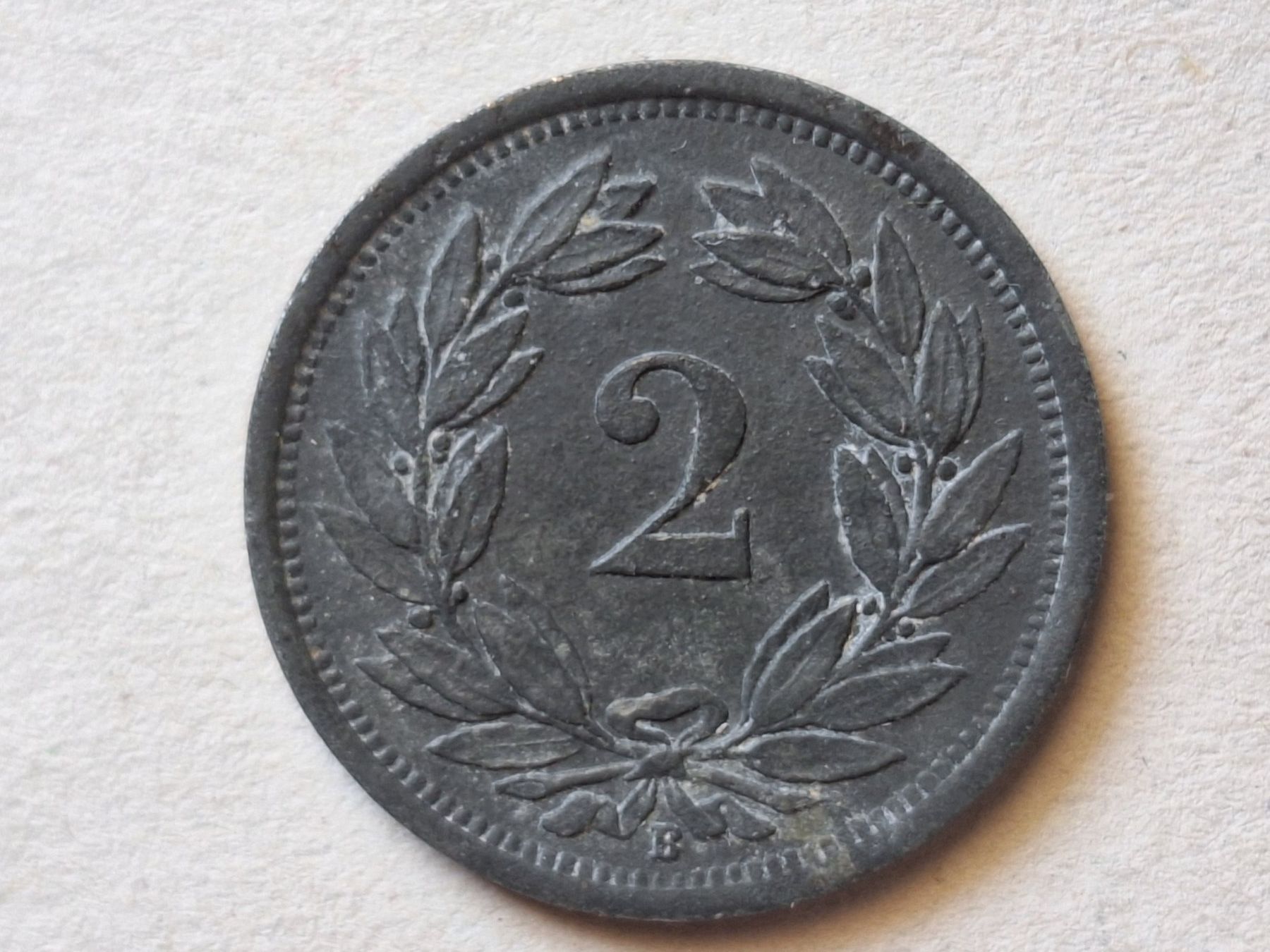 Alle Münzen: 2cts 1945 – Gebraucht aus Couvet von zeze03 1