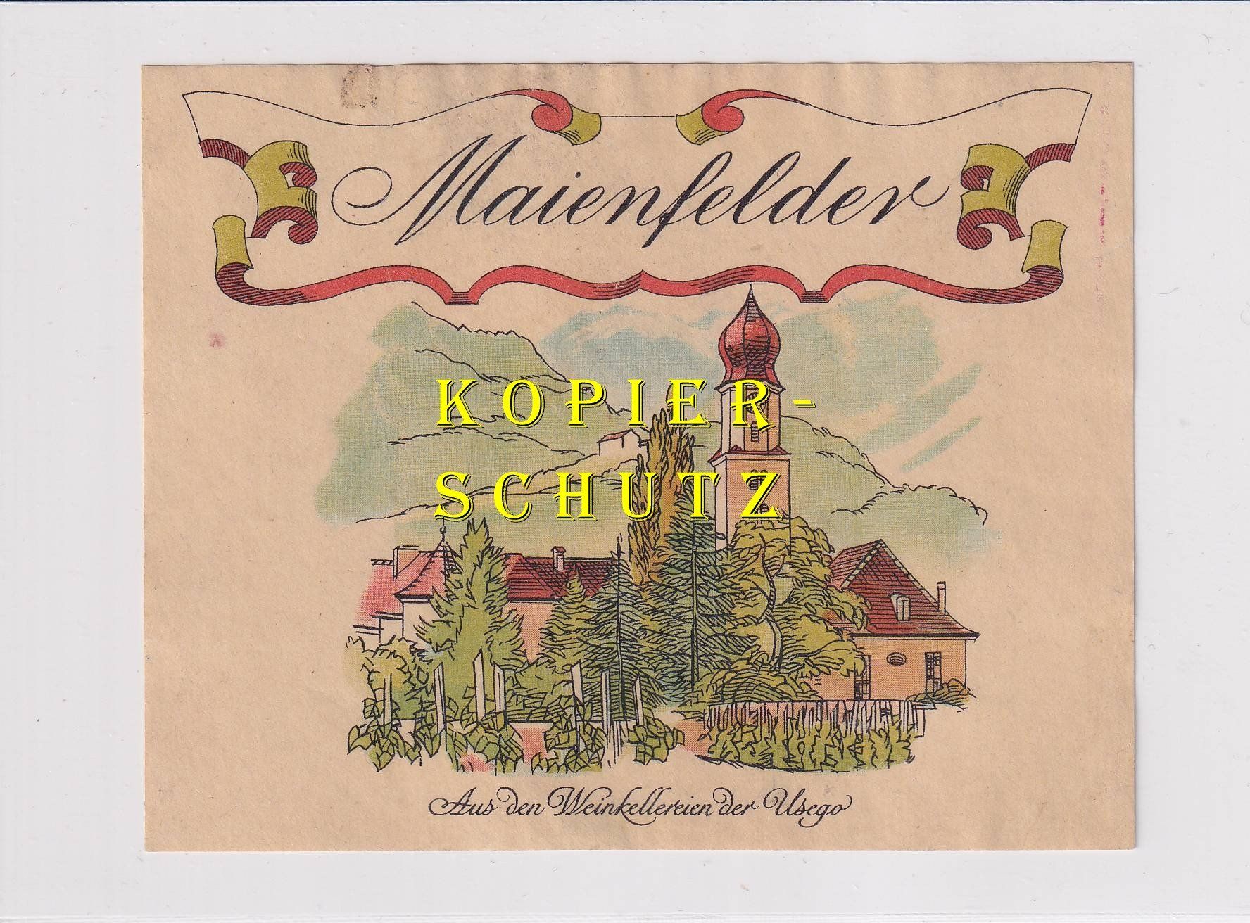 Papier: Etikette - Maienfelder /bd – D'occasion à Hombrechtikon par Rudolf07