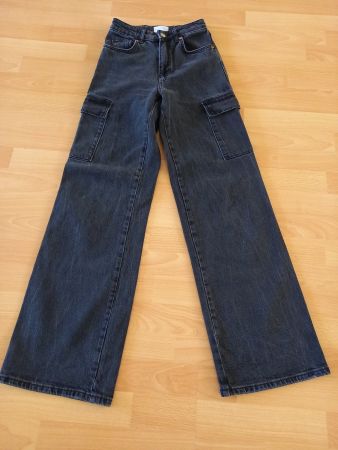 Schwarze Cargo-Jeans in Grösse 34 von Tally Weijl