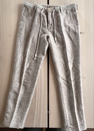 Leinenhose beige, Gr. 38, mit Kordelzug