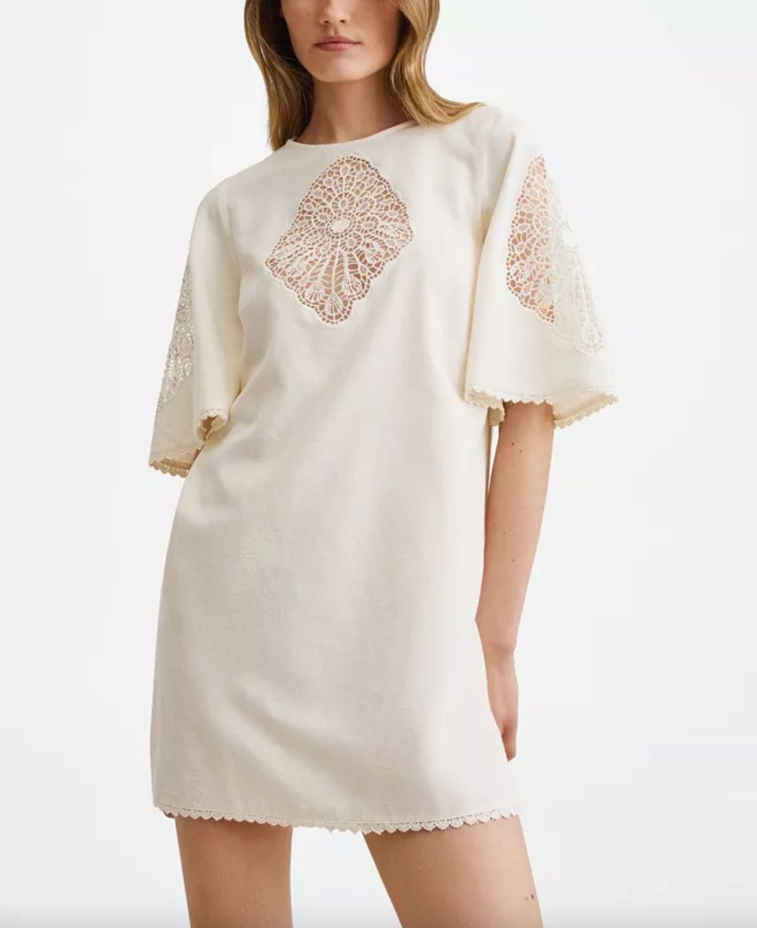 Mango Vestiti: Sommerliches Kleid mit Spitze von Mango – Nuovo (secondo la descrizione) da Haldenstein venduto da enie123