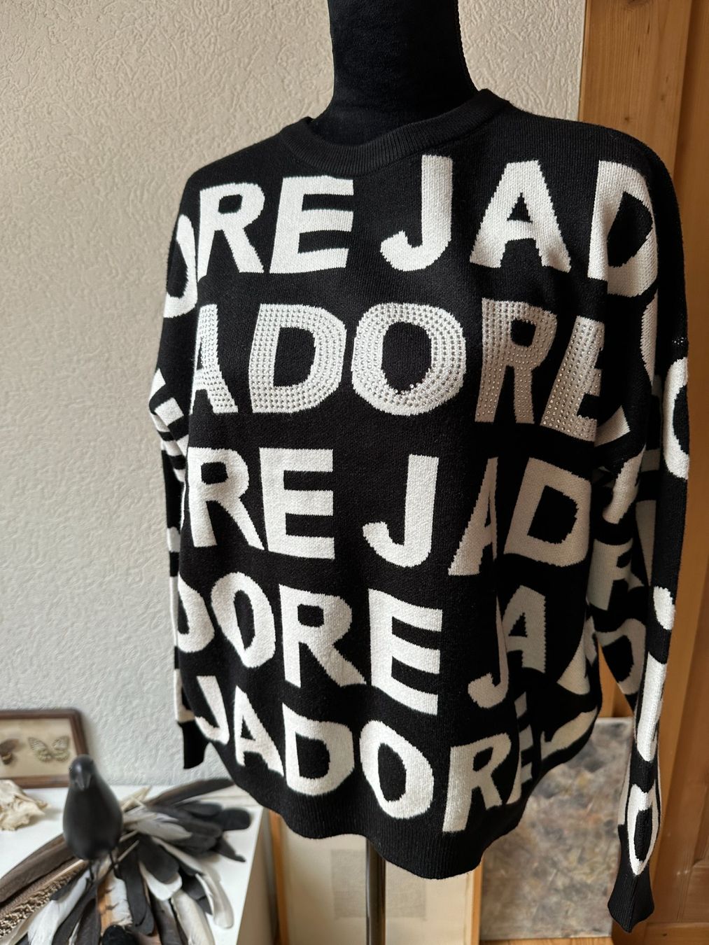 Maglioni & Felpe: Pullover geometrisch Schrift Glitzer M neu! – Nuovo (secondo la descrizione) da Gümmenen venduto da FelizitasHermann 7