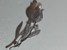 modeschmuck brosche,,,mit kristall