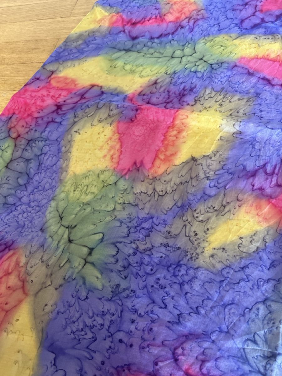 Foulard & Sciarpe: Seidentuch Batik, bunt  – Usato da Solothurn venduto da Bobesch08 4