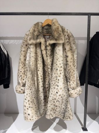 Sublime manteau vintage  3/4 fausse fourrure