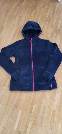 Fleece Jacke Decathlon dunkle blau 160cm 