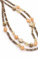 Boho Halskette Gold Perlen