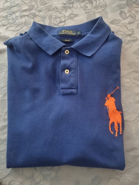 Polo Ralph Lauren taille L Slim Fit bleu Kaufen auf Ricardo