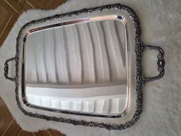 Vintage WMF „Baroque“ Serviertablett–Cromargan Edelstahl