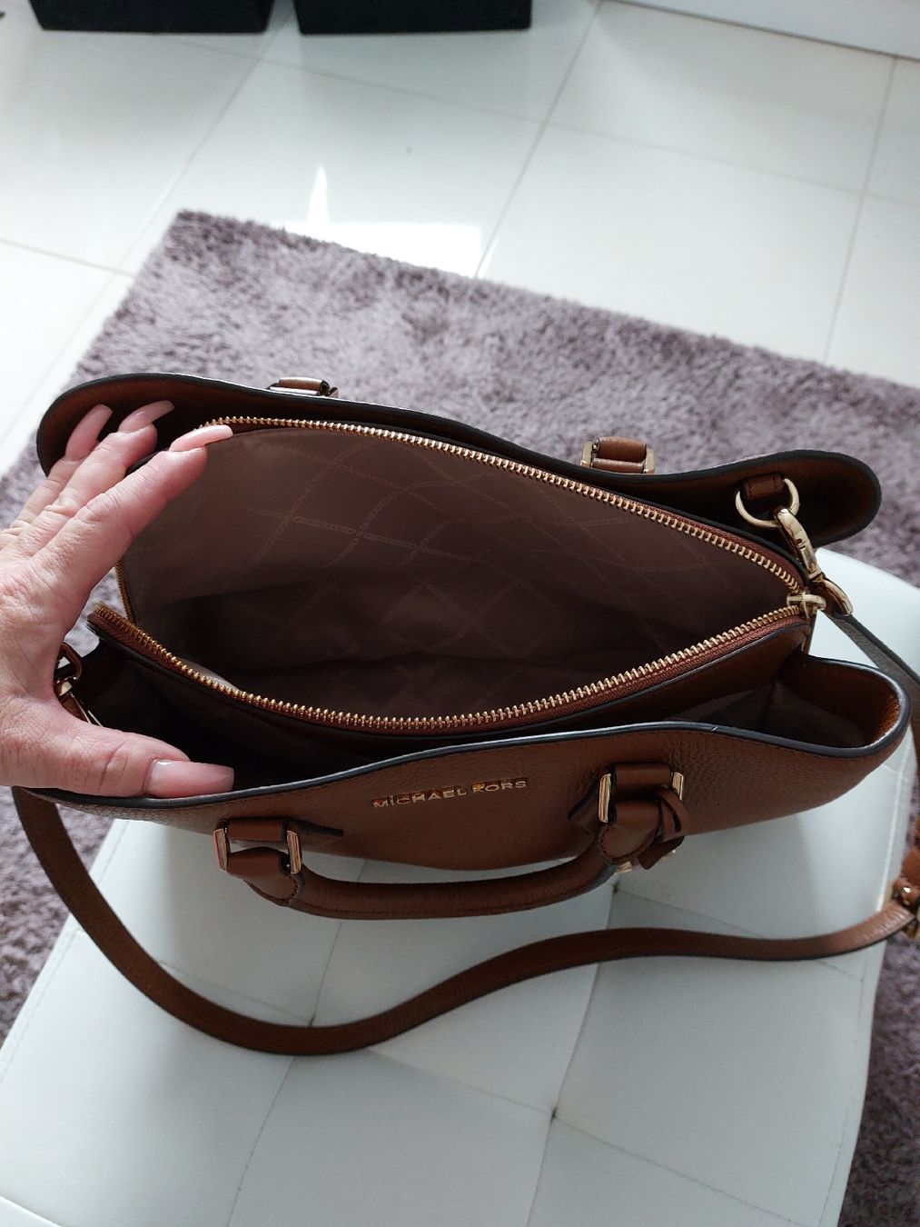 Michael Kors Taschen für Damen: Sac Michael Kors Camel, en cuir véritable, – Neu (gemäss Beschreibung) aus Formangueires von Fabienne1974 5