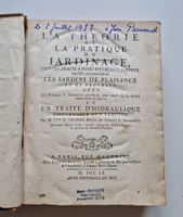 1746 - La théorie et la pratique du jardinage