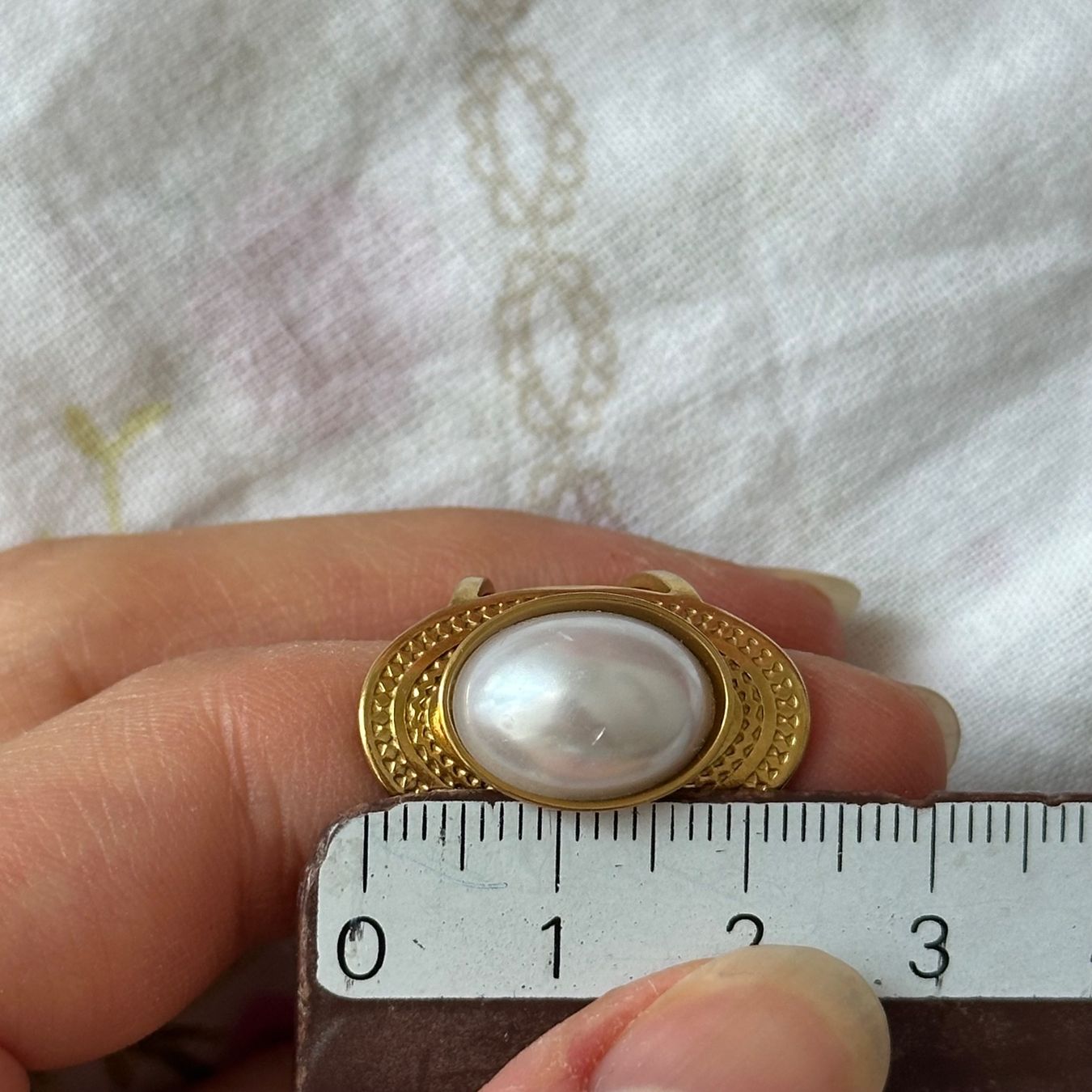Bagues: 18KGP Goldene Edelstahl Perle Ring – Neuf (Voir description) à Givisiez par dor_xb9k 4