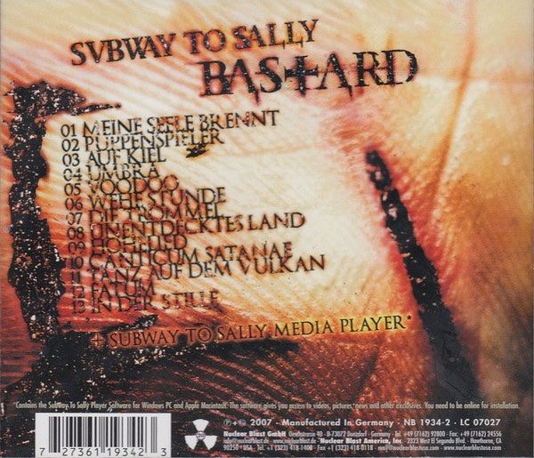 CD: CD Subway to Sally - Bastard (2007) – Usato da Möriken AG venduto da mineralia 1
