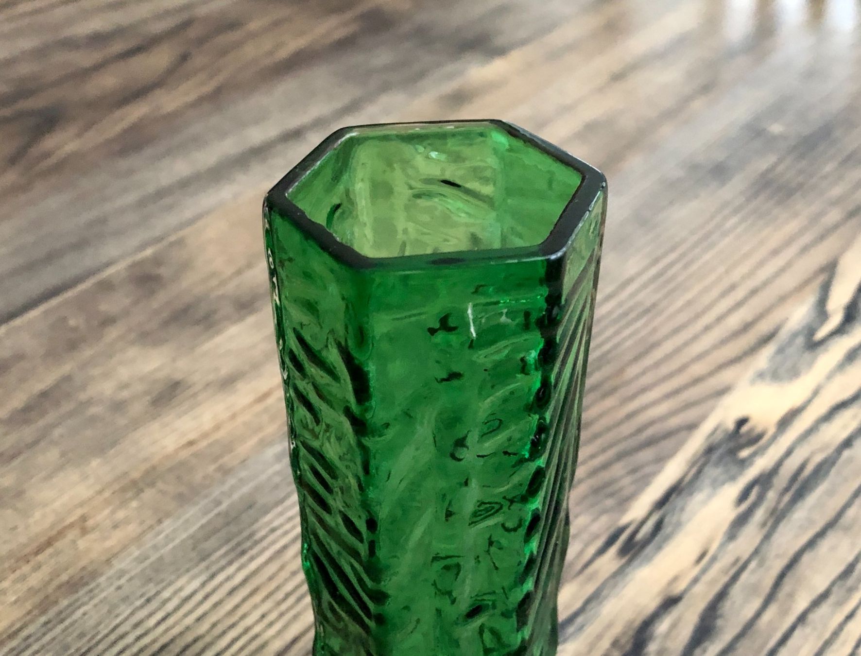 Vasen & Gefässe: Vintage Vase Blumenvase grün hexagonal – Gebraucht aus Berg am Irchel von  3