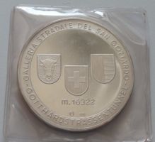 Medaille 900er Silber Strassentunnel 1976 Gottardo Münze