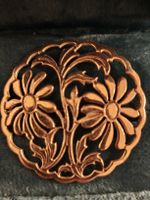 Brosche rund Blumenmotiv Silber 800 filigran