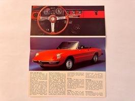 Alfa Romeo Spider 1300/1600 Junior Prospekt, Top - Zustand !