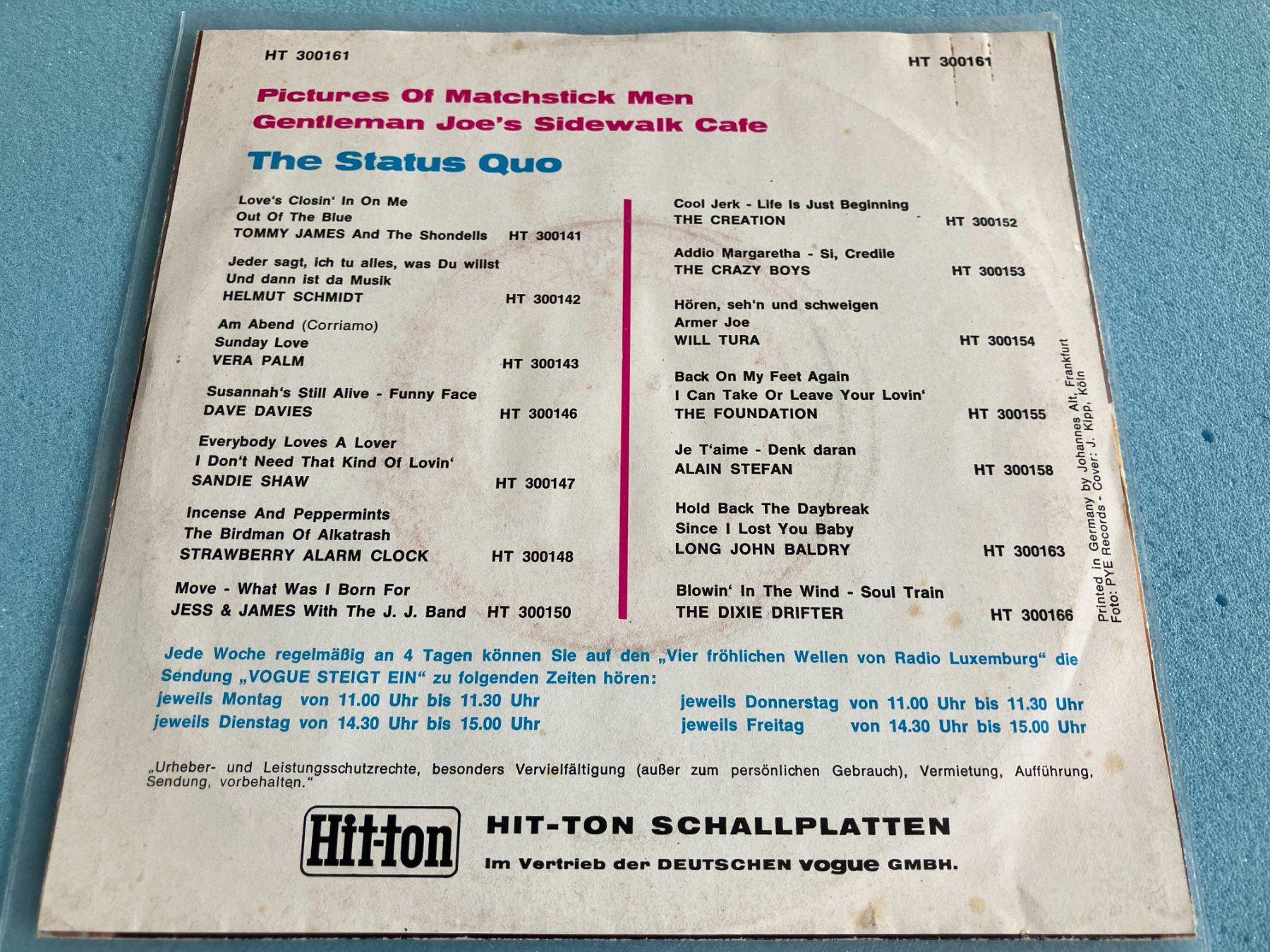 Dischi in vinile: Status Quo – Usato da Aarwangen venduto da Jukebox3 1