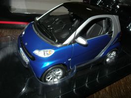 Smart fortwo Coupé 2007 blau / silber * Minichamps 1:18