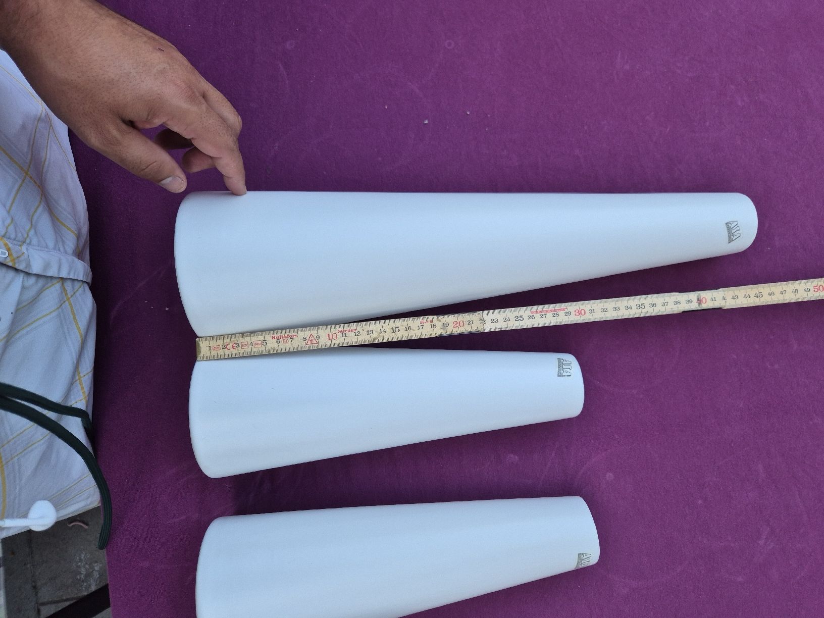 Vasi & Recipienti: Konische Vasen weiss 3er Set – Usato da Krauchthal venduto da SamsPuce 2