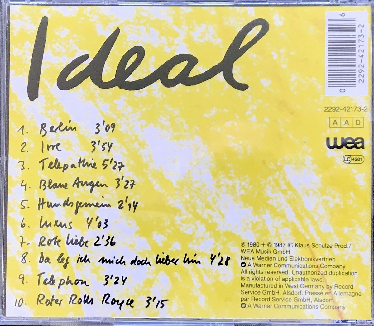CDs: CD IDEAL - Ideal – Gebraucht aus Zürich von tomakomai 1