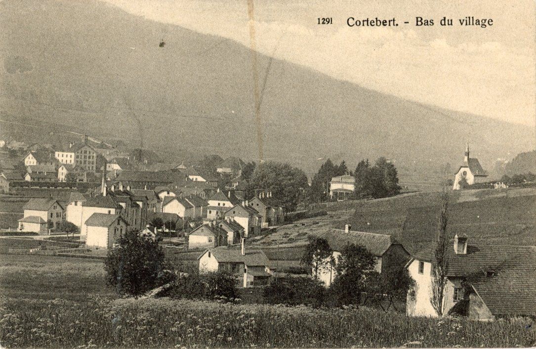 Cartoline postali: Cortébert   BE   -    Bas du village – Usato da Brig venduto da Valcards54