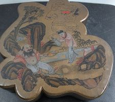Antike bemalte Holzbox – Asien Schmuckdose China