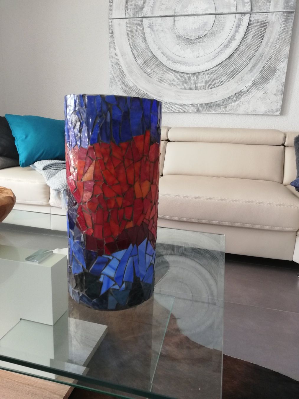 Vasen & Gefässe: grosse Vase Tiffanyglas Unikat – Gebraucht aus Untersiggenthal von Marlen59 2