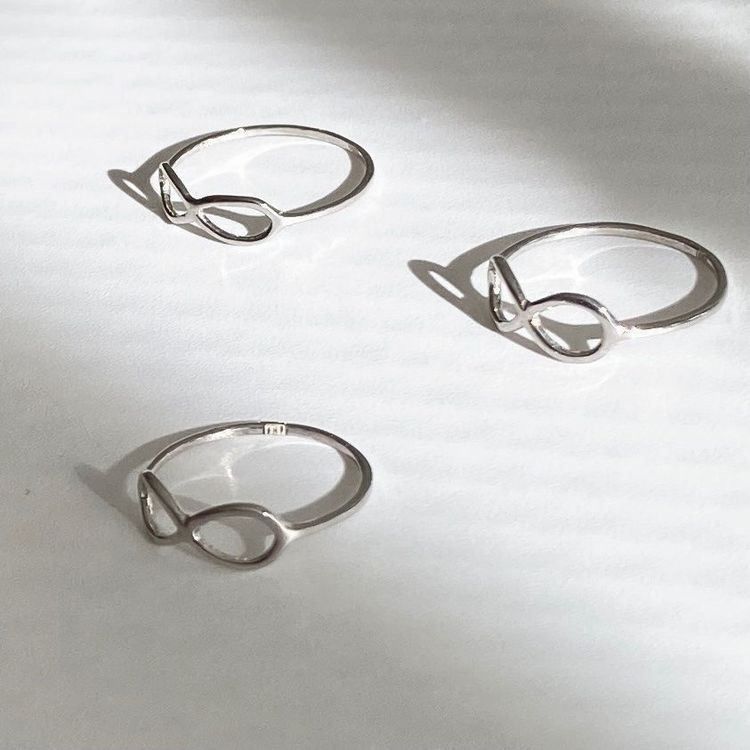 Anelli: Ring 925 Silber INFINITY Unendlichkeit geometrisch fein 54 – Nuovo e nell'imballaggio originale da Zürich venduto da goldfisch.schmuck 4