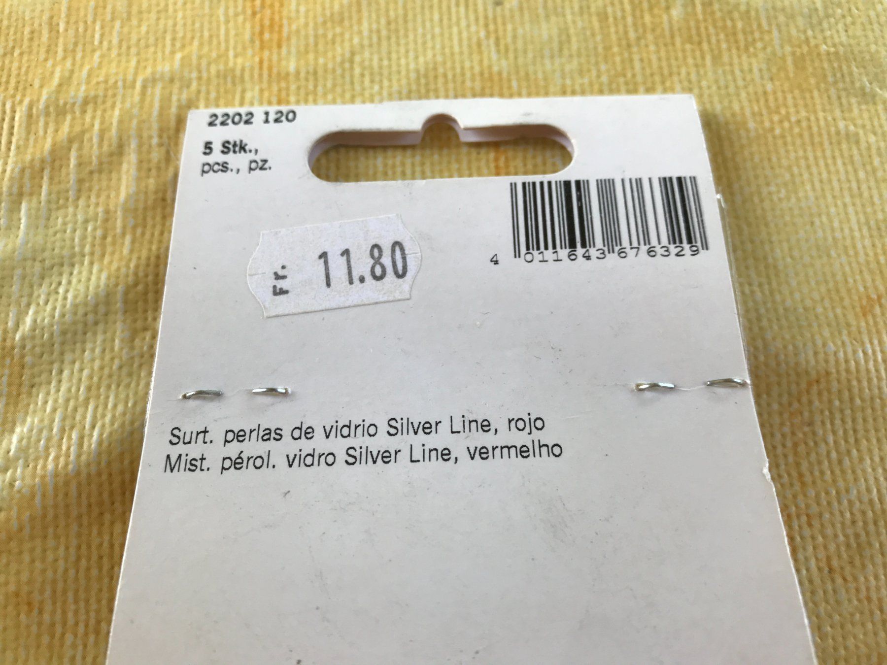 Perle (finte): LOT GLASPERLEN-MIX SILVER LINE ROT – Nuovo e nell'imballaggio originale da Ostermundigen venduto da wini63 4